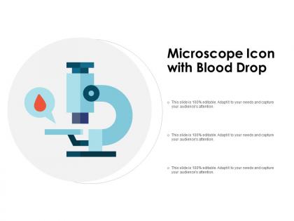Microscope icon with blood drop