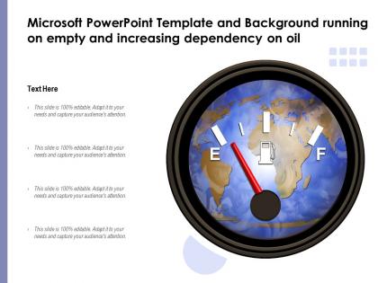 Microsoft powerpoint template running on empty and increasing dependency on oil