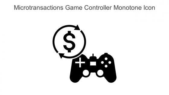Microtransactions Game Controller Monotone Icon In Powerpoint Pptx Png And Editable Eps Format