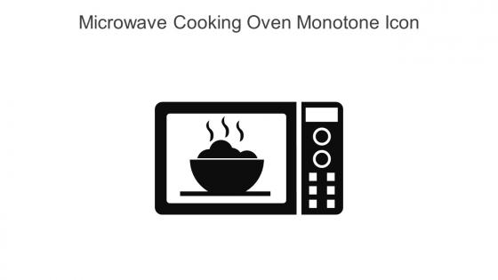 Microwave Cooking Oven Monotone Icon In Powerpoint Pptx Png And Editable Eps Format