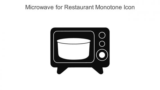 Microwave For Restaurant Monotone Icon In Powerpoint Pptx Png And Editable Eps Format