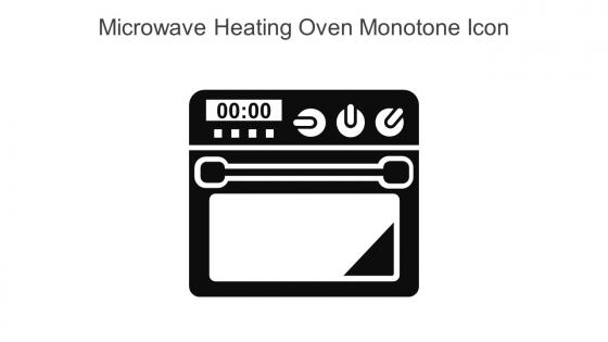 Microwave Heating Oven Monotone Icon In Powerpoint Pptx Png And Editable Eps Format