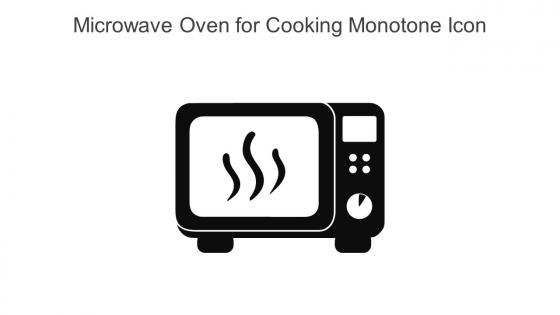 Microwave Oven For Cooking Monotone Icon In Powerpoint Pptx Png And Editable Eps Format