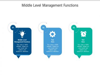 Middle level management functions ppt powerpoint presentation summary cpb