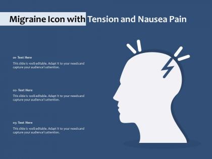 Migraine icon with tension and nausea pain