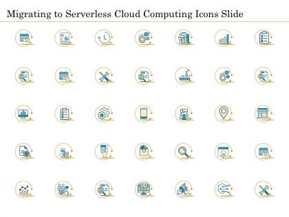 Migrating to serverless cloud computing icons slide