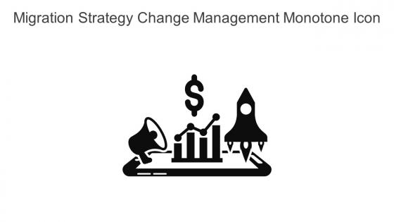 Migration Strategy Change Management Monotone Icon In Powerpoint Pptx Png And Editable Eps Format