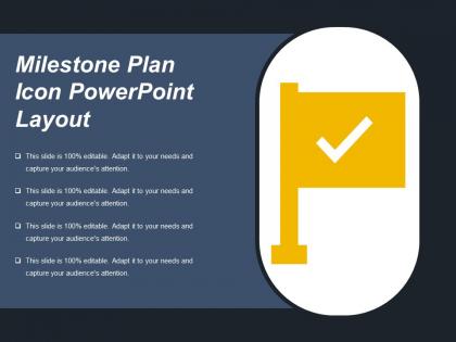 Milestone plan icon powerpoint layout