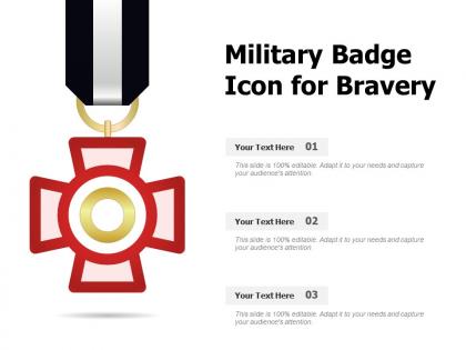 Military badge icon for bravery