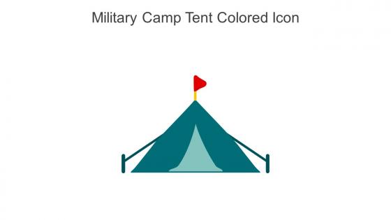 Military Camp Tent Colored Icon In Powerpoint Pptx Png And Editable Eps Format