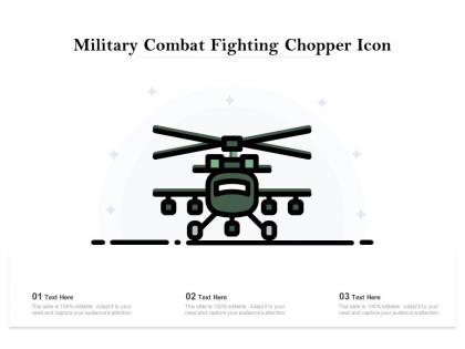 Military combat fighting chopper icon