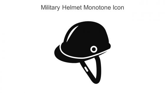 Military Helmet Monotone Icon In Powerpoint Pptx Png And Editable Eps Format