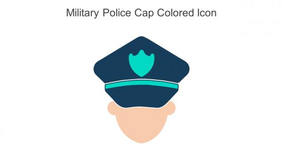 Military Police Cap Colored Icon In Powerpoint Pptx Png And Editable Eps Format