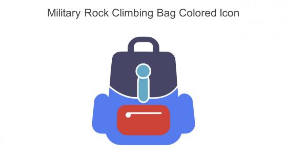 Military Rock Climbing Bag Colored Icon In Powerpoint Pptx Png And Editable Eps Format