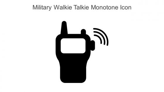 Military Walkie Talkie Monotone Icon In Powerpoint Pptx Png And Editable Eps Format