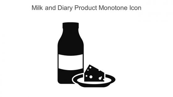 Milk And Diary Product Monotone Icon In Powerpoint Pptx Png And Editable Eps Format