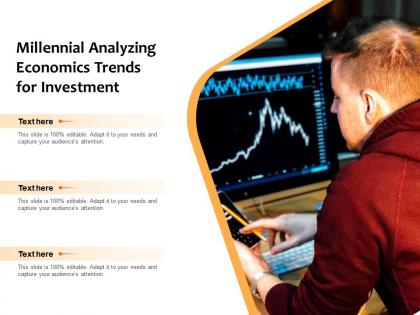 Millennial analyzing economics trends for investment