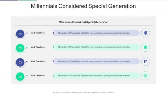 Millennials Considered Special Generation In Powerpoint And Google Slides Cpb