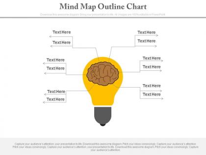 Mind map outline with idea generation powerpoint slides