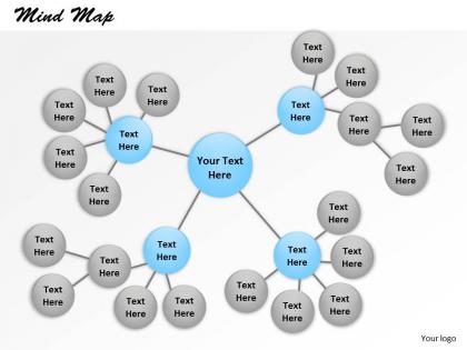 Mind map powerpoint template slide
