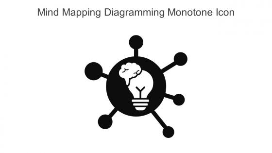 Mind Mapping Diagramming Monotone Icon In Powerpoint Pptx Png And Editable Eps Format