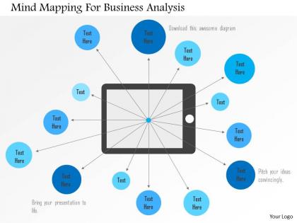 Mind mapping for business analysis flat powerpoint design
