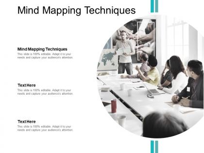 Mind mapping techniques ppt powerpoint presentation show sample cpb