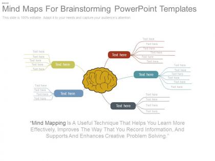 Mind maps for brainstorming powerpoint templates