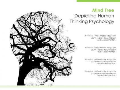 Mind tree depicting human thinking psychology
