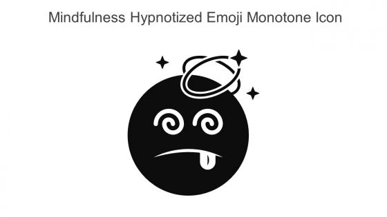 Mindfulness Hypnotized Emoji Monotone Icon In Powerpoint Pptx Png And Editable Eps Format
