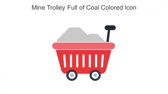 Mine Trolley Full Of Coal Colored Icon In Powerpoint Pptx Png And Editable Eps Format