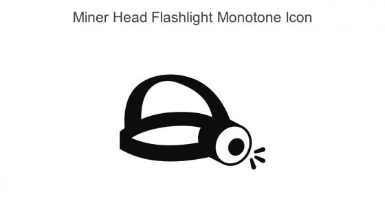 Miner Head Flashlight Monotone Icon In Powerpoint Pptx Png And Editable Eps Format
