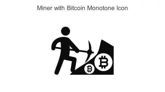 Miner With Bitcoin Monotone Icon In Powerpoint Pptx Png And Editable Eps Format