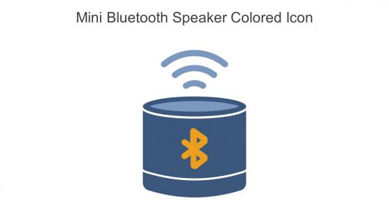 Mini Bluetooth Speaker Colored Icon In Powerpoint Pptx Png And Editable Eps Format