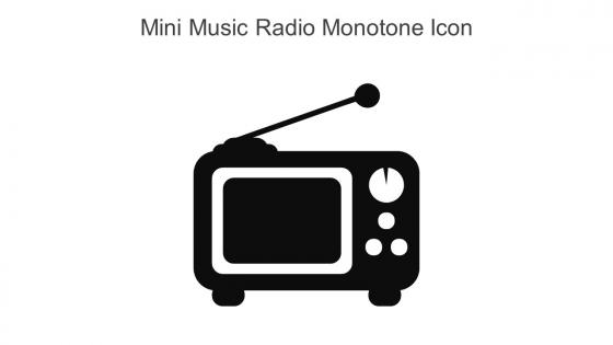 Mini Music Radio Monotone Icon In Powerpoint Pptx Png And Editable Eps Format