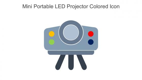 Mini Portable Led Projector Colored Icon In Powerpoint Pptx Png And Editable Eps Format