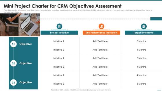 Mini Project Charter For Crm Objectives Assessment Crm Digital Transformation Toolkit