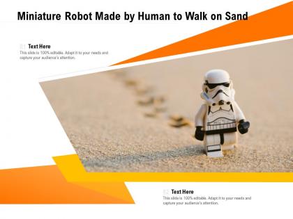 Miniature robot made by human to walk on sand