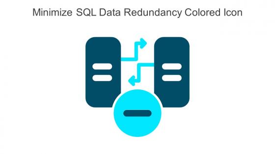 Minimize SQL Data Redundancy Colored Icon In Powerpoint Pptx Png And Editable Eps Format