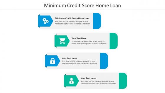 Minimum credit score home loan ppt powerpoint presentation outline templates cpb