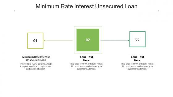 Minimum rate interest unsecured loan ppt powerpoint presentation icon guidelines cpb