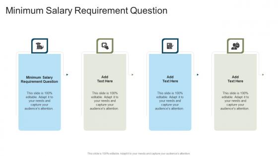 Minimum Salary Requirement Question In Powerpoint And Google Slides Cpb