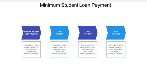 Minimum student loan payment ppt powerpoint presentation show infographics cpb
