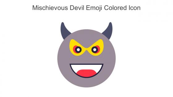 Mischievous Devil Emoji Colored Icon In Powerpoint Pptx Png And Editable Eps Format