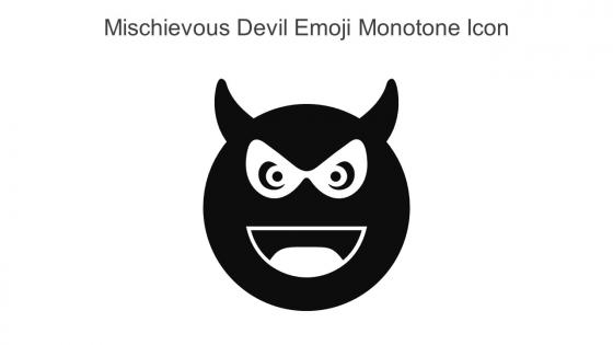 Mischievous Devil Emoji Monotone Icon In Powerpoint Pptx Png And Editable Eps Format