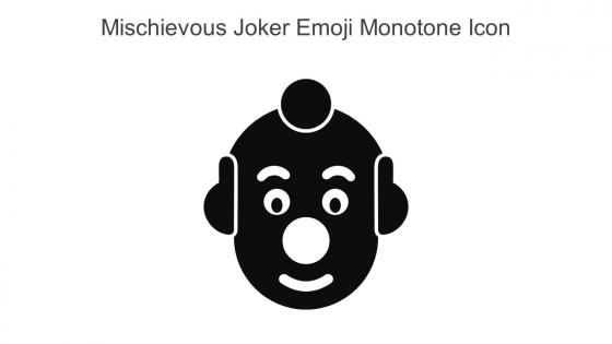 Mischievous Joker Emoji Monotone Icon In Powerpoint Pptx Png And Editable Eps Format
