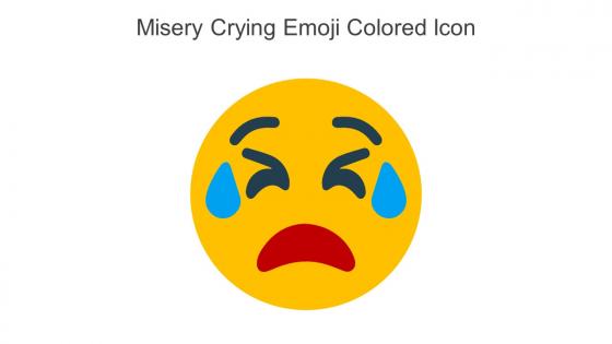 Misery Crying Emoji Colored Icon In Powerpoint Pptx Png And Editable Eps Format