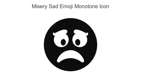 Misery Sad Emoji Monotone Icon In Powerpoint Pptx Png And Editable Eps Format