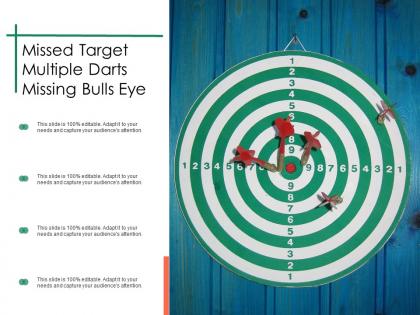 Missed target multiple darts missing bulls eye