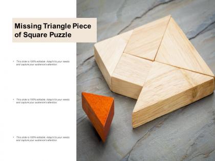Missing triangle piece of square puzzle